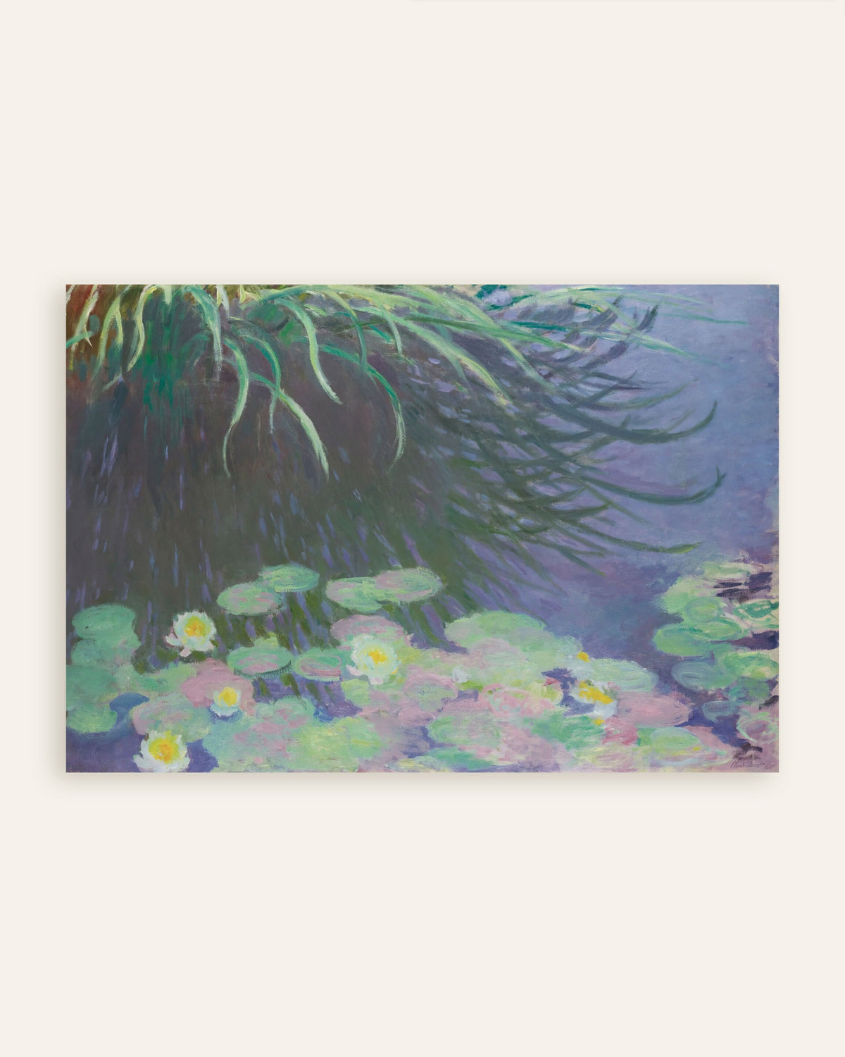 Claude Monet’n Lumpeet ja korkean ruohon heijastukset (1914–1917) -juliste, pienoiskuva