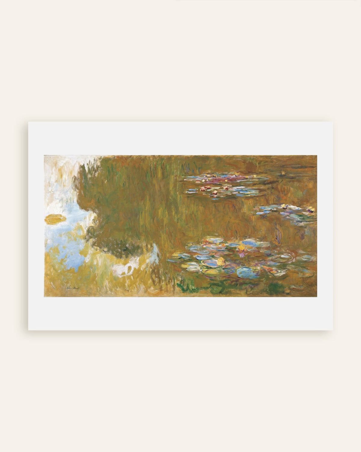 Claude Monet’n Lumpelampi ja pajun heijastukset (n. 1917–1919) -juliste, pienoiskuva