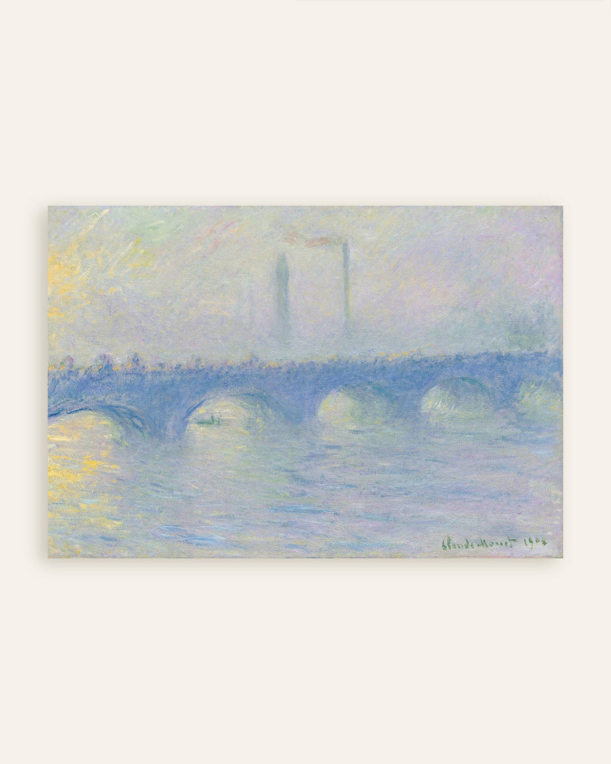 Claude Monet’n Waterloo Bridge, usvavaikutelma (1904) -juliste, pienoiskuva