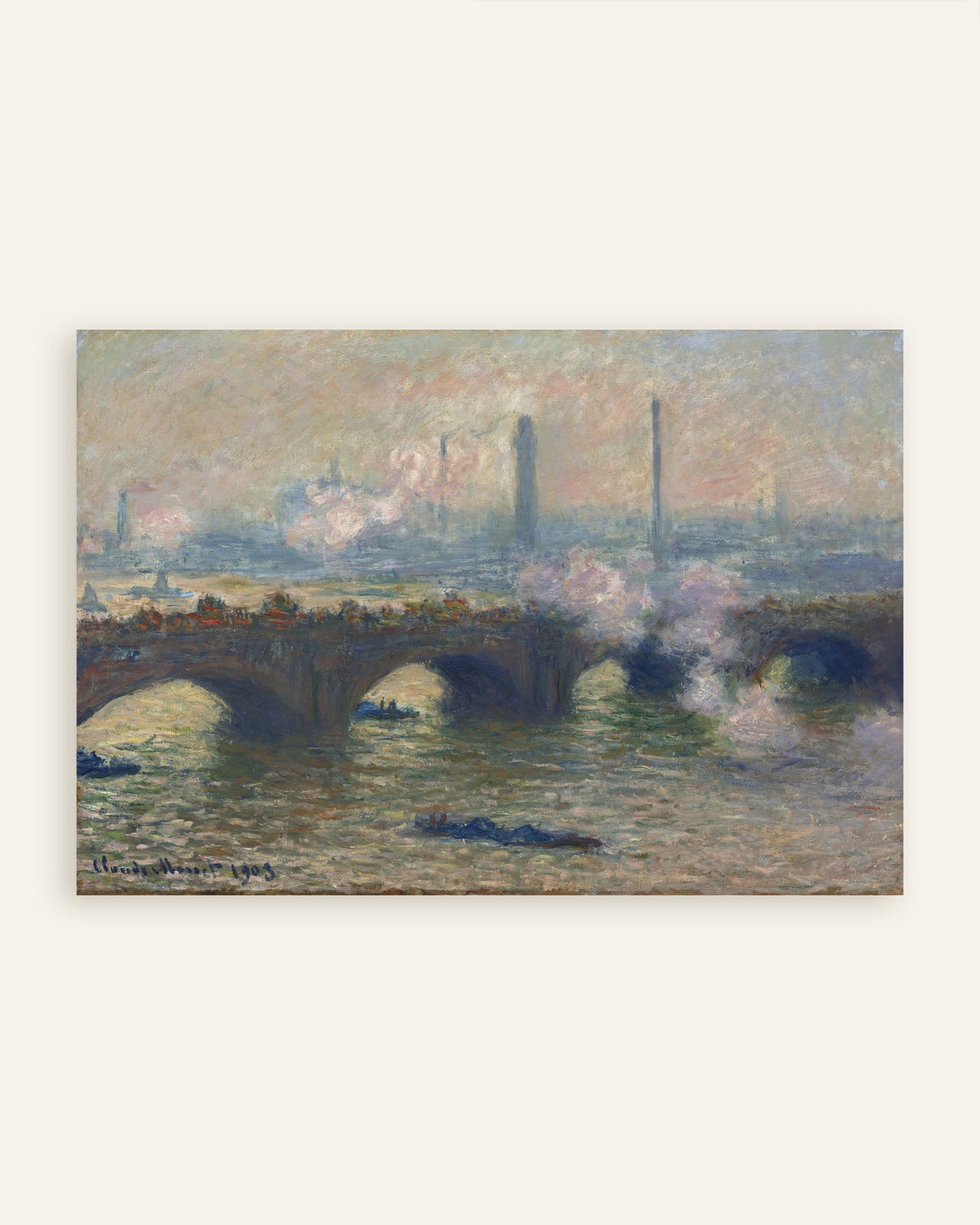 Claude Monet’n Waterloo Bridge, harmaa päivä (1903) -juliste, pienoiskuva
