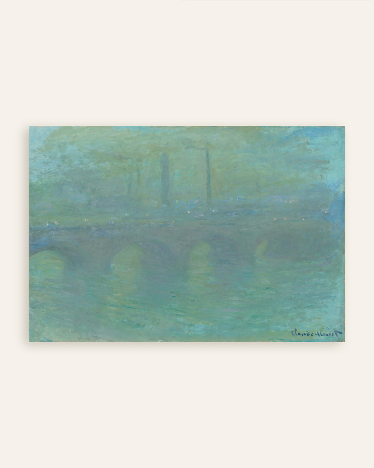 Claude Monet’n Waterloo Bridge, Lontoo, hämärässä (1904) -juliste, pienoiskuva