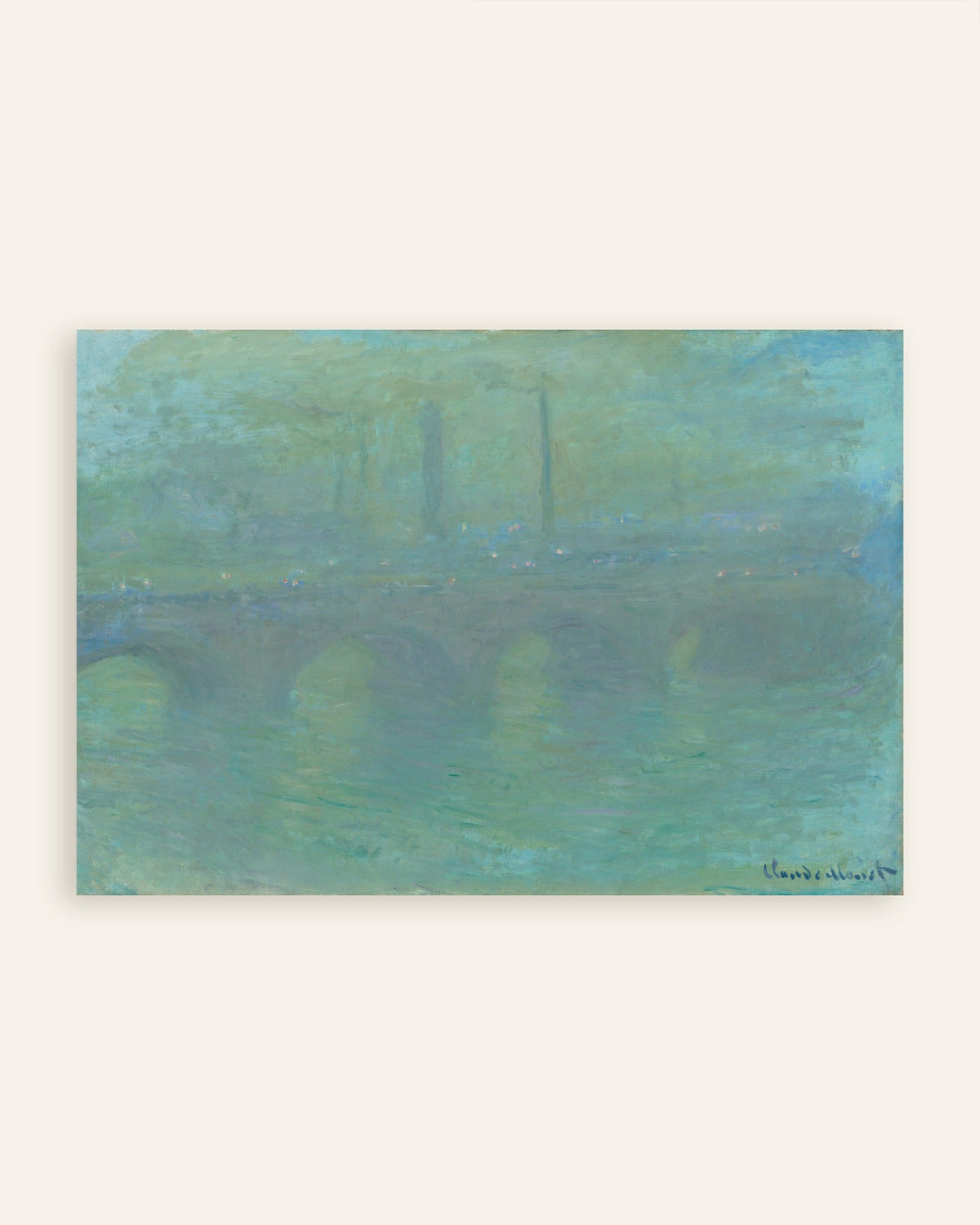 Claude Monet’n Waterloo Bridge, Lontoo, hämärässä (1904) -juliste, pienoiskuva