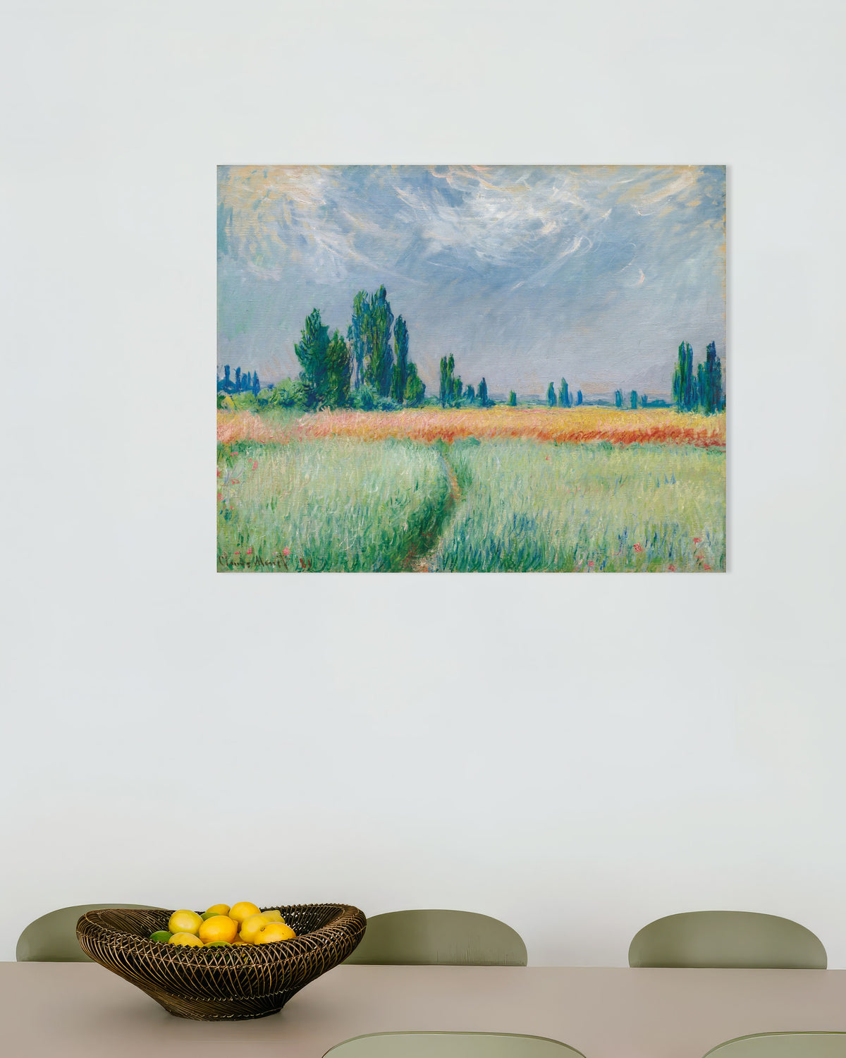 Claude Monet’n Vehnäpelto (1881) -juliste