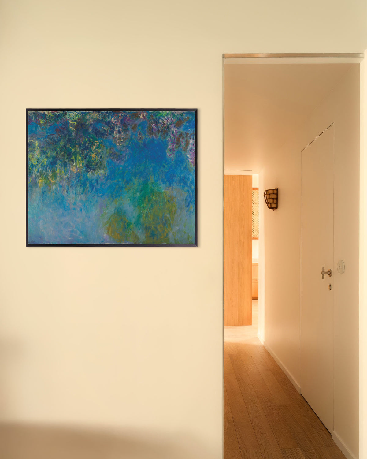 Claude Monet’n Sinisade (n. 1925) -juliste metallikehyksessä