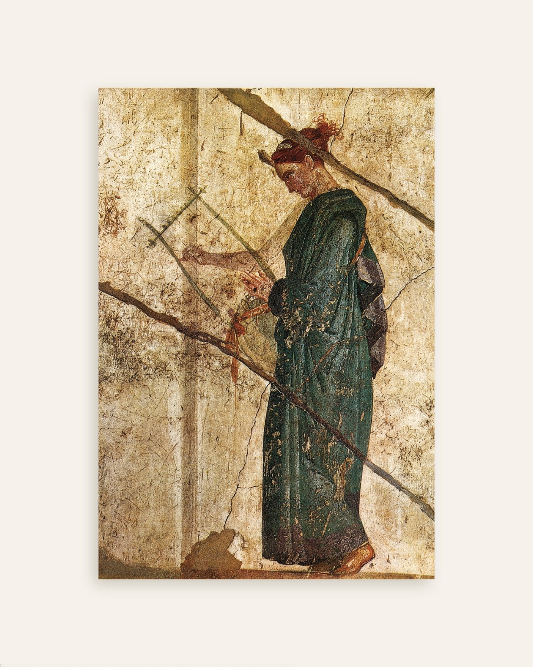 Poster of Woman with lyre fresco poster, thumbnail